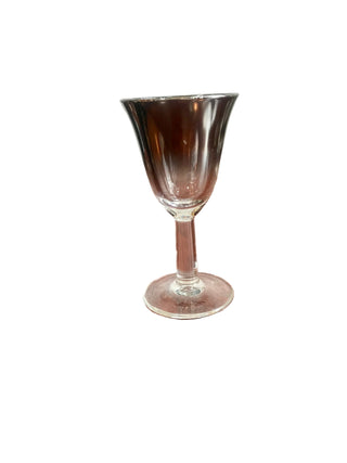 Set of 5 Silver French Glass Cordials