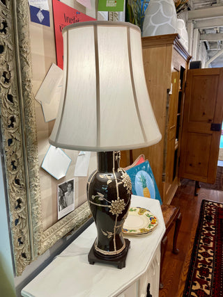 Faux Bamboo Hollywood Regency Style Lamp