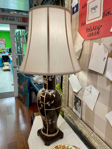 Faux Bamboo Hollywood Regency Style Lamp
