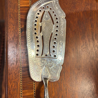 Silver Plate  Bone Handle Fish Server