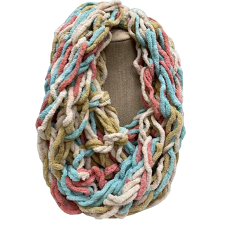 Locally Handmade Chenille Infinity Scarf.