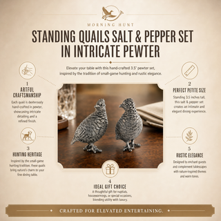 Standing Quails Salt & Pepper Set.