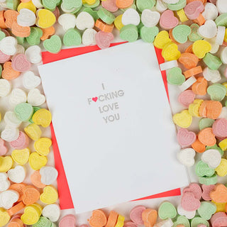 Letterpress Greeting Card - I F*cking Love You