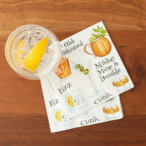 Caspari Paper Cocktail Napkins - Cocktail Hour