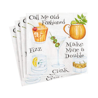 Caspari Paper Cocktail Napkins - Cocktail Hour