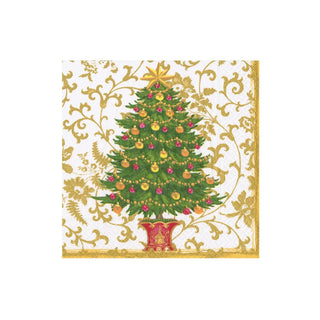 Gilded Tree Boxed Cocktail Napkins