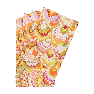 Marbled Ceramica Raspberry/Chartreuse Guest Towel.