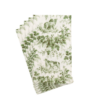 Hunting Toile Evergreen Guest Towels.