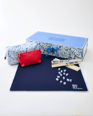 Parisian Blue Mahjong Travel Set.