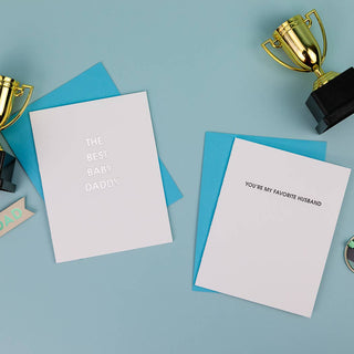 You're My Favorite Husband Letterpress Greeting Card.