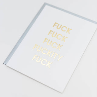 Fuck Fuckity Fuck Fuck Letterpress Greeting Card.