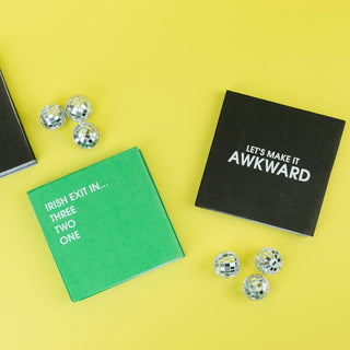Irish Exit - Funny Cocktail Napkins.