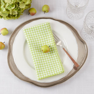 Green Gingham Napkin.