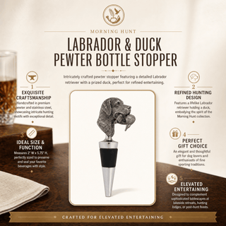 Labrador & Duck Pewter Bottle Stopper.