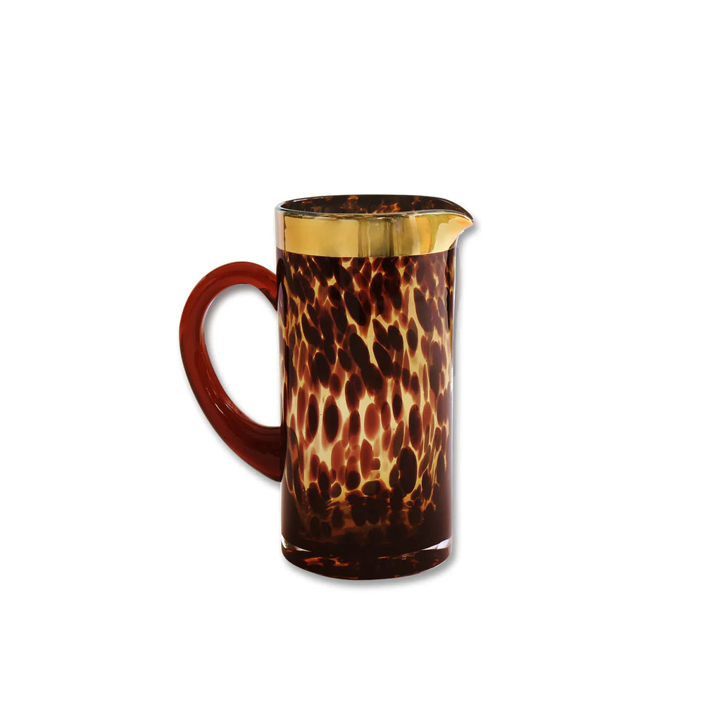 GLASS Tortoise and Gold Pitcher – Chestnut Lane Antiques & Interiors