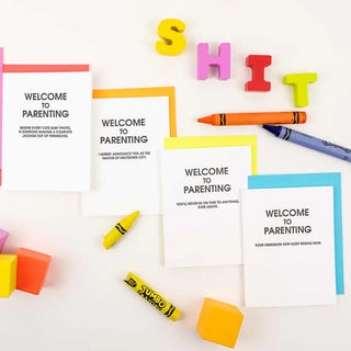 Welcome To Parenting Never On Time Letterpress Greeting Card.