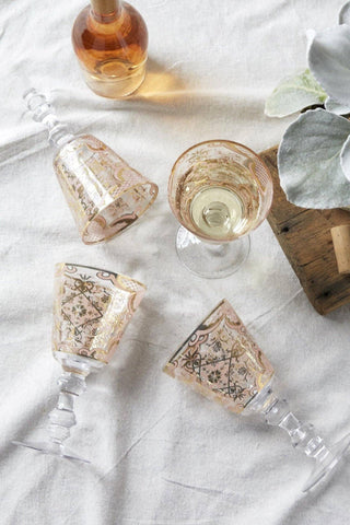 Set of Four Patina Vie Bellissimo Goblets.