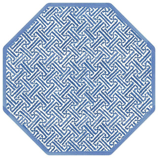 Caspari Fretwork Die-Cut Placemat in Blue