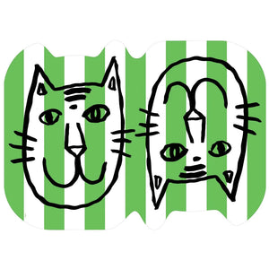 Caspari Die Cut Pet Bowl Mat - Cat Sketches