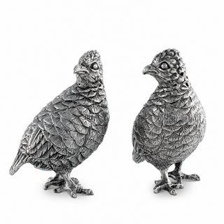 Standing Quails Salt & Pepper Set.