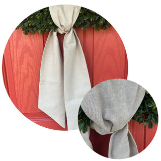 Yarn Dyed Metallic Vintage Linen Sash.