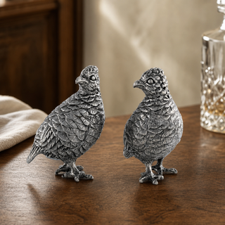 Standing Quails Salt & Pepper Set.