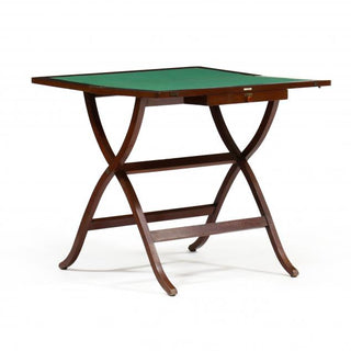 J. D. Vickery Mahogany Campaign Games Table