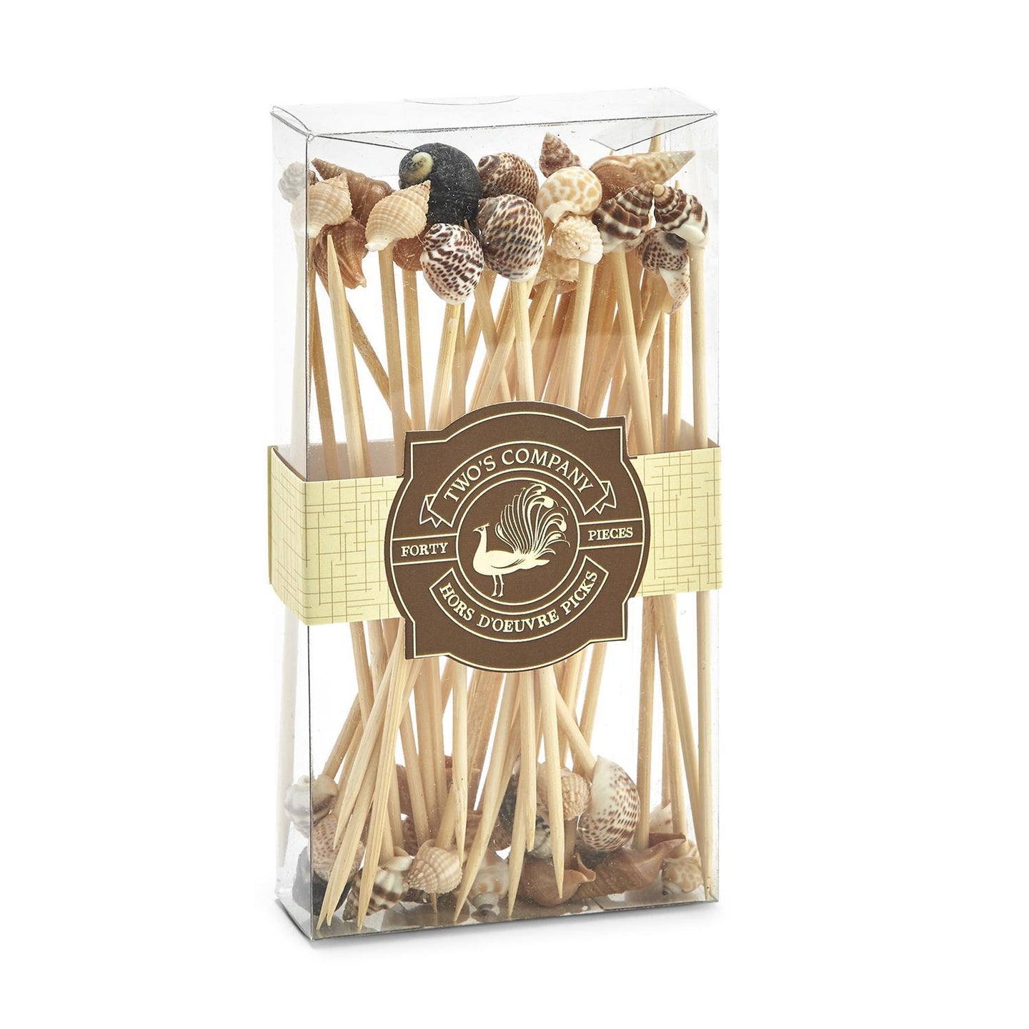 Two's Company Sea Fare Shell Hors D'Oeuvre Long Picks in Gift Box