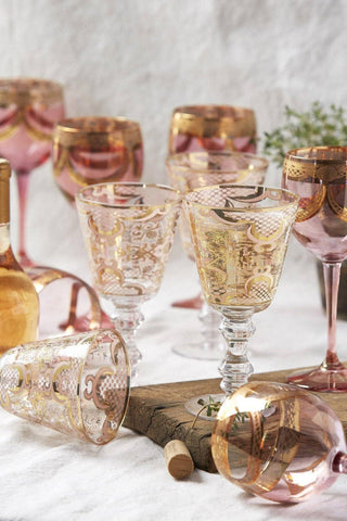 Set of Four Patina Vie Bellissimo Goblets.