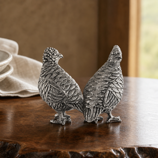Standing Quails Salt & Pepper Set.