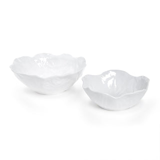 White Cabbage Pattern Melamine Serving Bowl