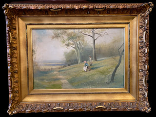 Antique Oil On Canvas By R. Frederick