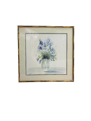 'Vase of blue Irises' Original Watercolor by Terri Hall