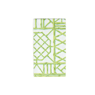 Bamboo Screen Moss Green Paper Linen Guest Towel Napkins - 12 Per Package