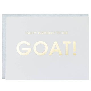Happy Birthday to the GOAT - Birthday Letterpress Card.