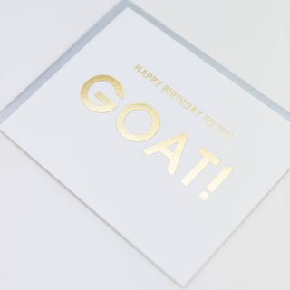 Happy Birthday to the GOAT - Birthday Letterpress Card.