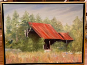 Old Homestead Oil Painting by Terri Hall