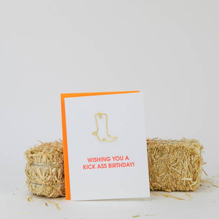 Wishing You A Kick Ass Birthday - Paper Clip Card.