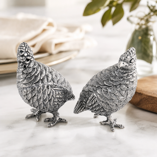 Standing Quails Salt & Pepper Set.