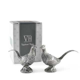 Pewter Pheasants Salt & Pepper Set.
