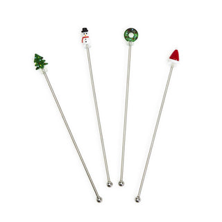 Christmas Cheers Set of 4 Drink Stirrers