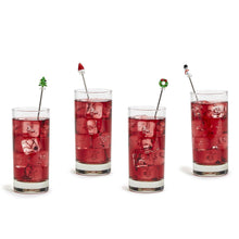 Load image into Gallery viewer, Christmas Cheers Set of 4 Drink Stirrers
