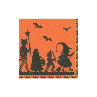 Halloween Parade Recycled Cocktail Napkin.