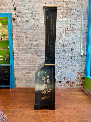 20th Century Vintage Black Chinoiserie Secretary