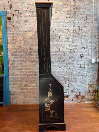 20th Century Vintage Black Chinoiserie Secretary