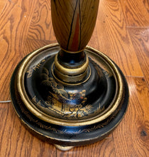 Load image into Gallery viewer, Black Chinoiserie 1920&#39;s Floor Lamp
