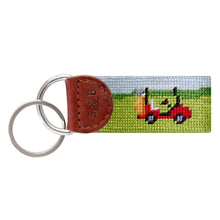 Load image into Gallery viewer, Smathers &amp; Branson Needlepoint Key Fob - Golf Cart Scene
