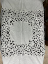 Load image into Gallery viewer, Vintage Battenberg Lace and Linen Tablecloth

