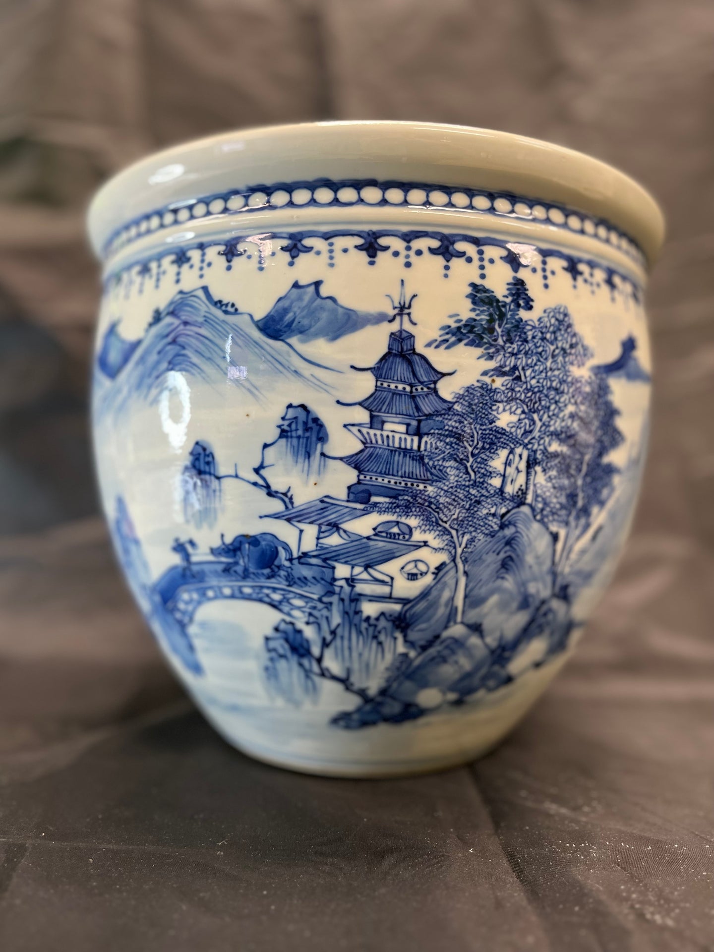 Antique Blue and White Chinese Canton Ware