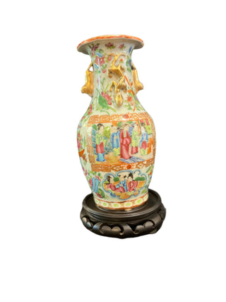 Vintage Rose Medallion Vase